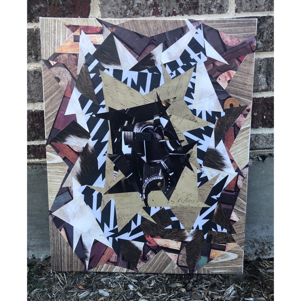 ✨Original Handmade Abstract Collage on Canvas✨